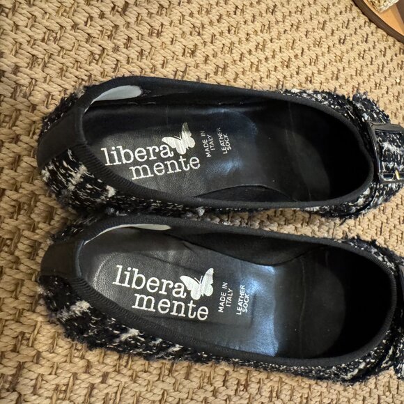 Flats Shoe Black White fabric with leather size 41 - Picture 3 of 3